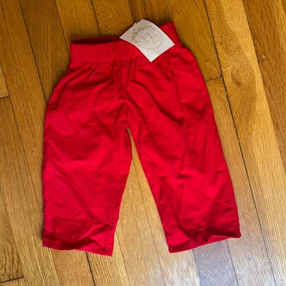 NWT TBBC Boys Red Corduroy Pants, 0-6 months - Picture 1 of 3